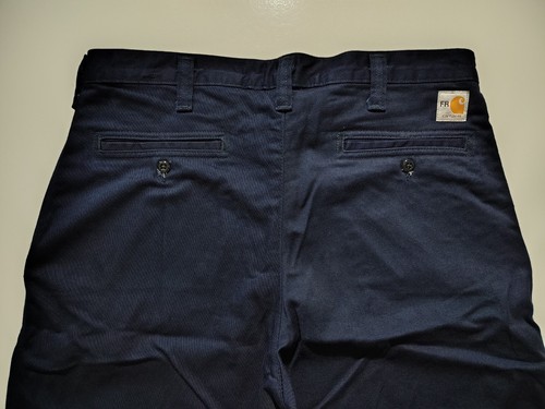 Carhartt FR Canvas Navy Work Pants Cat2 NFPA 2112 Men's 34x32 Uniform - Picture 5 of 12