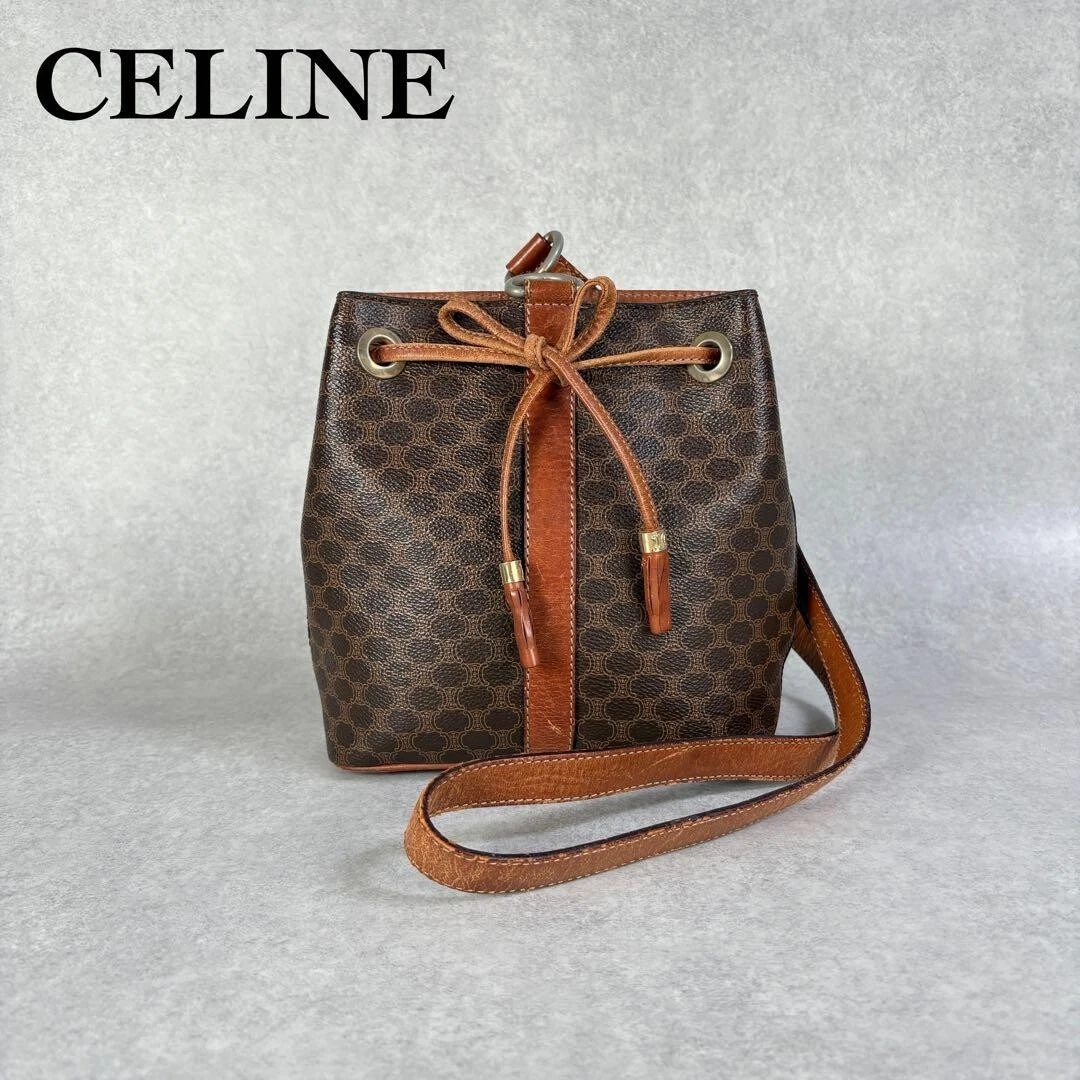 CELINE Drawstring Handbags Bags & Women's Leather Exterior for