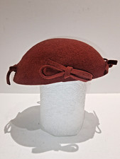 Vintage Women  s Brown Felt Juliet Style Hat, 1930s/40s