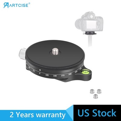 60MM Camera Panoramic Panning Base with Arca Swiss Style Plate 3/8'' Screw