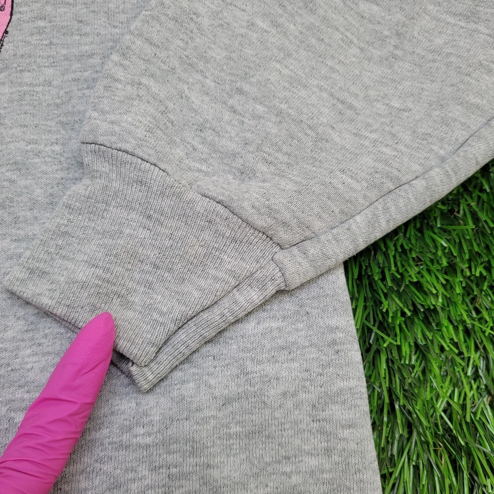 Vintage Funny Pig Sweatshirt Womens Large 21x22 Boxy Gray - Image 2 of 4