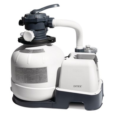 Intex 1600 GPH Krystal Clear Pool Saltwater System & Sand Filter Pump(Open Box)
