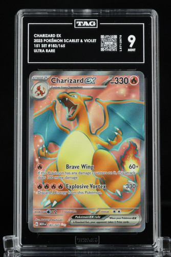 Charizard ex graded TAG 9 for sale on eBay