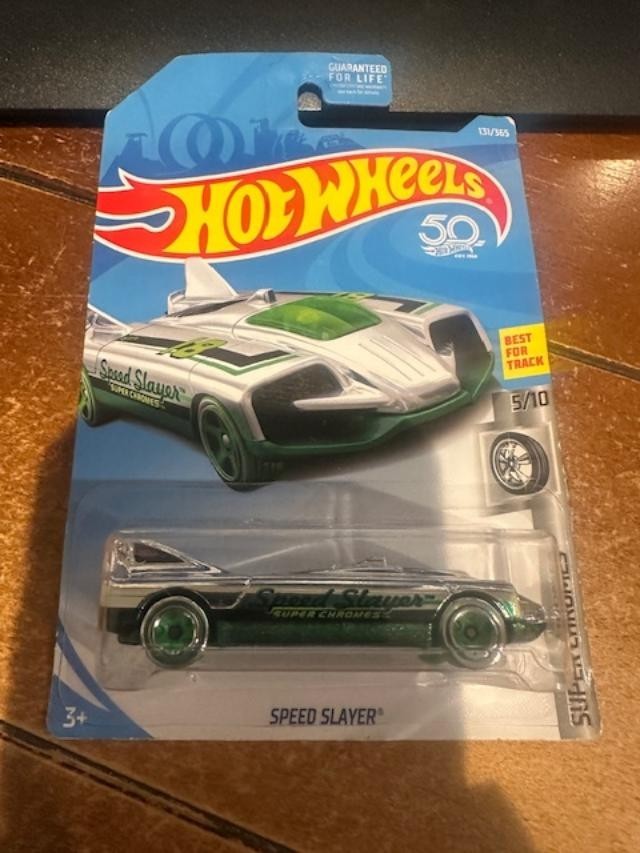 2018 Hot Wheels Super Chromes Speed Slayer #131 Chrome/Green