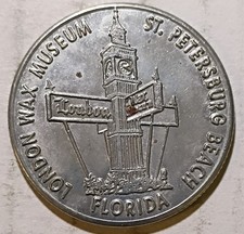 St. Petersburg Beach, Florida - London Wax Museum Good Luck Souvenir Token Steel