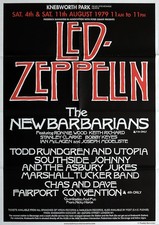 LED ZEPPELIN REPRO 1979 KNEBWORTH CONCERT POSTER 83 X 59 CM