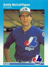 Andy McGaffigan 1987 Fleer 326 Montreal Expos BASEBALL Card