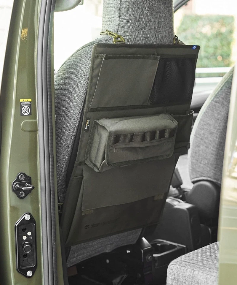 Gordon Miller Coche Cordura Respaldo Bolsillo Oliva/Beige/Gris Accesorios MJZ Foto 2 de 4