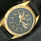 AUTOMATIC VINTAGE REFURBISHED SEIKO 5 6309A JAPAN MENS BLUE DIAL WATCH a443512-1