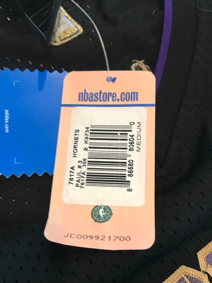 Chris Paul New Orleans Hornets Adidas Джерси Swingman средней длины + 2 черный новый с Ярлыками - Изображение 4 из 4