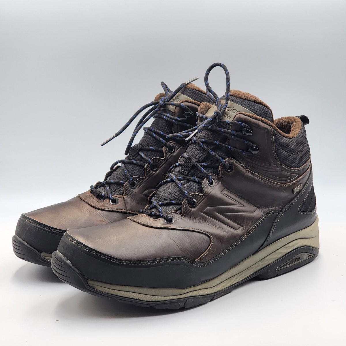 New Balance 1400 V1 Trail Boots Mens 10 Dark Brown Leather Waterproof Hiking 40751335-Brown-3d2ba8af-.jpeg main image 4