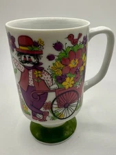 Royal Crown Arnart Smug Mugs Flower Vender by Pia #2748 Pedestal Footed 5in Min