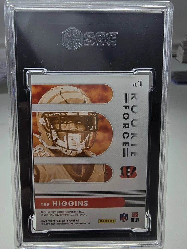 2020 Absolute Tee Higgins Rookie Force Patch SGC 9.5 Cincinnati Bengals - Image 2 of 3
