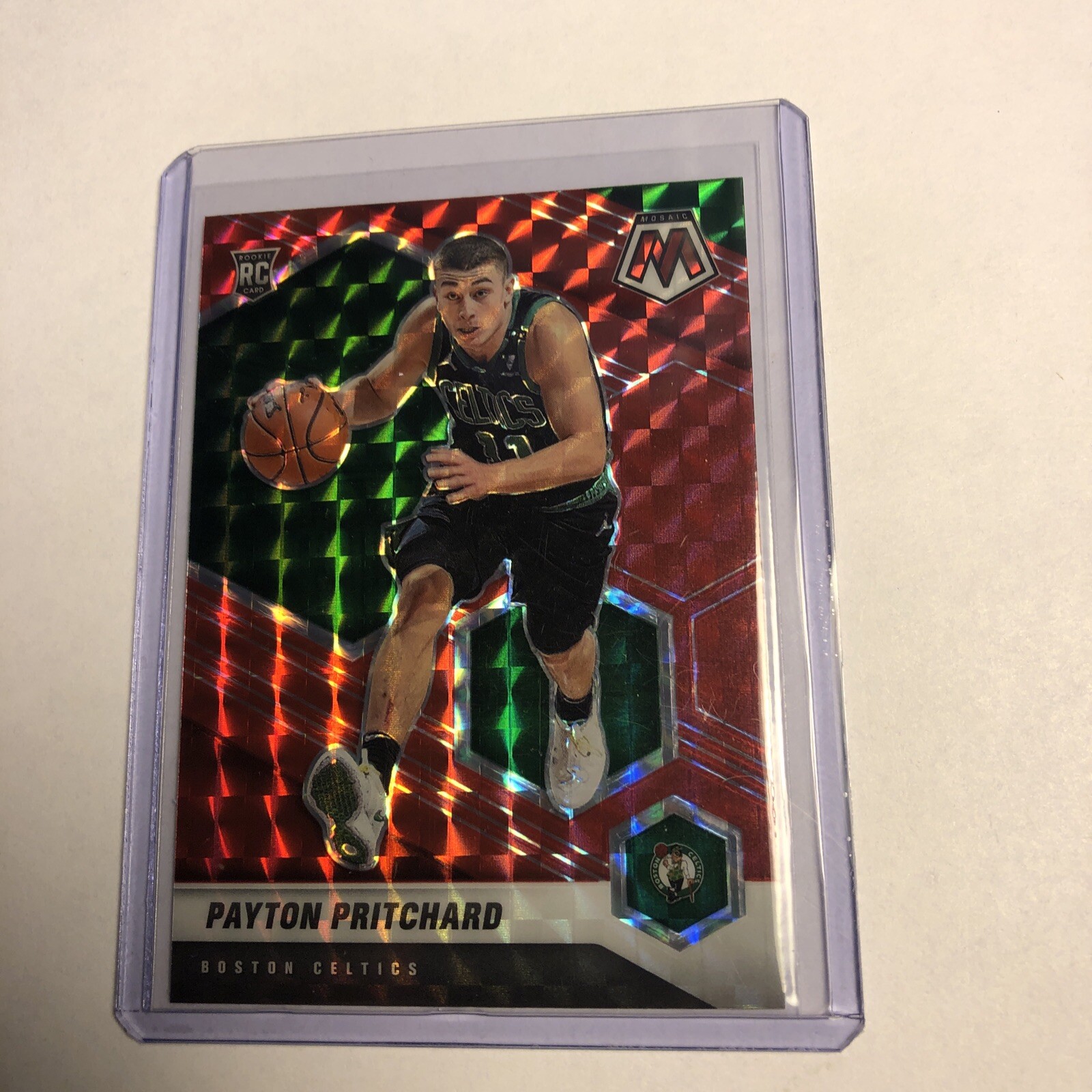 2020-21 Mosaic Payton Pritchard Red Mosaic Rookie #210 Boston Celtics