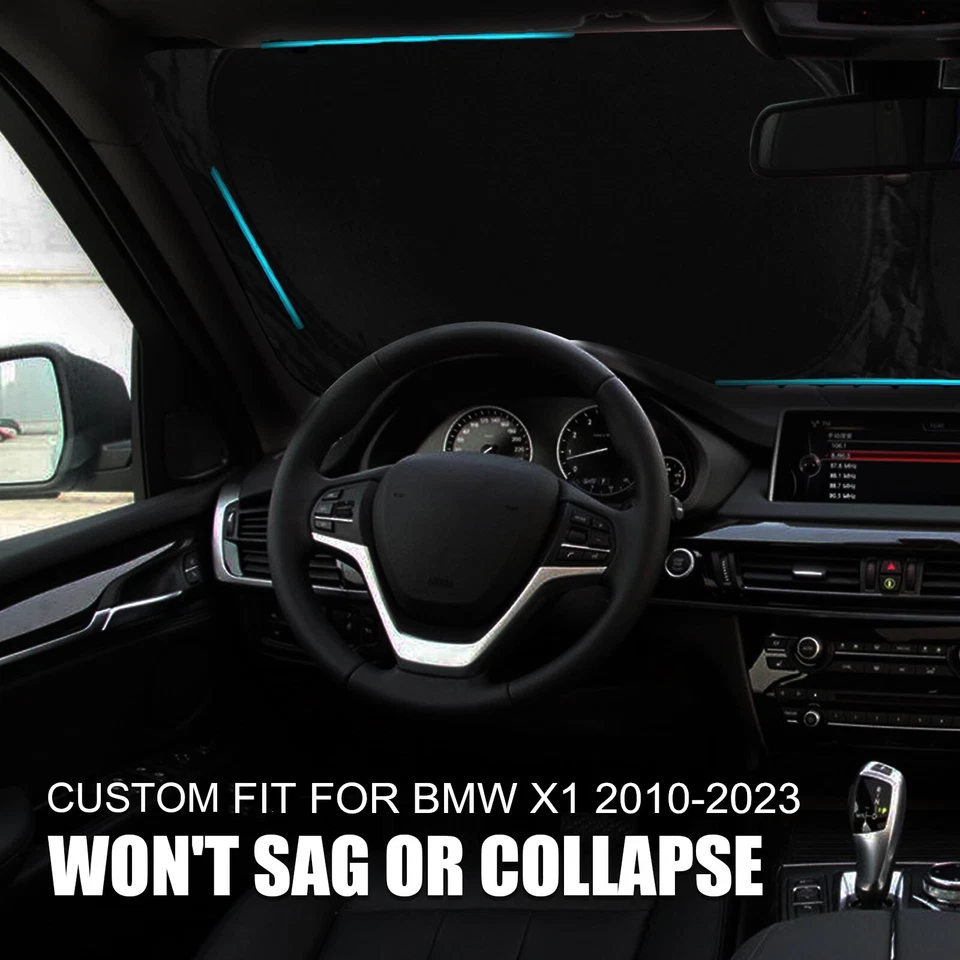 Parabrisas de coche utilitario deportivo de 4 puertas para BMW X1 2010-2023 cubierta bloque UV Foto 2 de 4