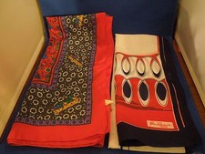 Vintage Lot of 2 Scarves Made in Italy 1 Jim Renoir 1 Handkerchief Style