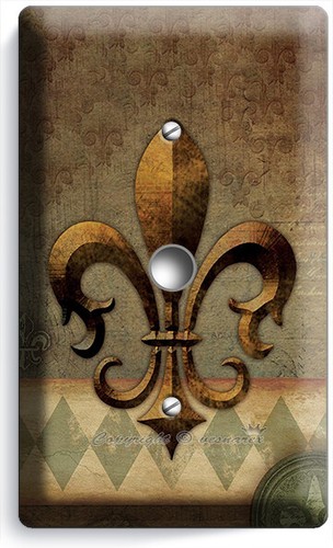 FLEUR DE LIS MEDIEVAL DESIGN LIGHT SWITCH OUTLET WALL PLATE COVER ROOM ART DECOR - Picture 20 of 23