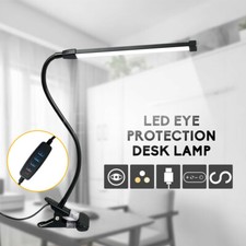 Modern Clip On LED Desk Lamp Eye Care USB Power Dimmable Light Adjustable Clamp