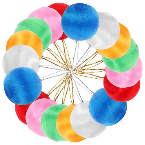 30 Pezzi Decorazione Natalizia Palline Festive Ornamenti Natalizi Globo Neve Ciondolo Seta