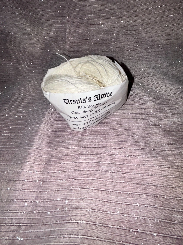 Ursula's Alcove Normandía Lino Blanqueado Marfil 100% Línea Hilada Húmeda Lino 375 yardas Foto 4 de 4