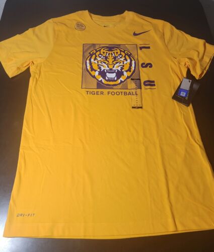 Nike Dri-Fit NCAA LSU Tigers Football T-shirt Size Medium