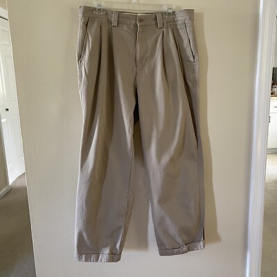 Vintage Men's GAP Factory Store Khaki Pants Size 34 / 30 Tan Beige Cotton