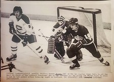 1975 NHL HOCKEY PHOTO KEN DRYDEN MARCEL DIONNE GUY LAPOINTE GOALIE MASK HHOF WHA