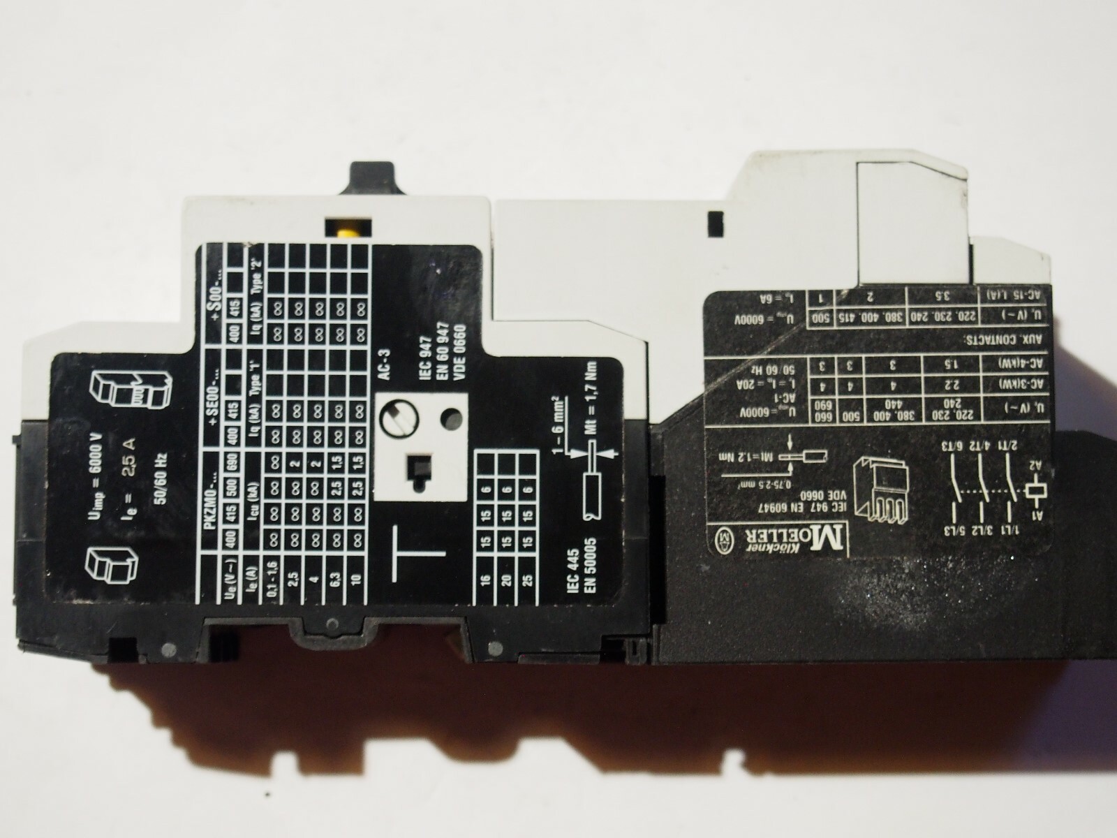 RELAIS protection MOELLER SE00 11 PKZ0 + PKZM0 2,5 | eBay