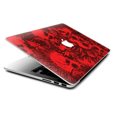 Skin Decals Wrap for MacBook Pro Retina 13" - Red Punk Skulls Liberty Spikes