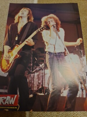 Vintage FOREIGNER LOU GRAMM MICK JONES / JOURNEY NEAL SCHON A4 POSTER RAW 