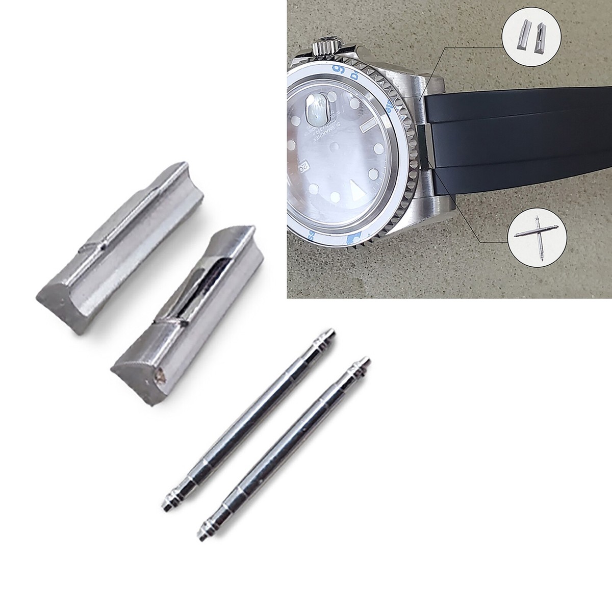 20mm Curved End Links Spring Link Bars Wrist Watch Strap Links