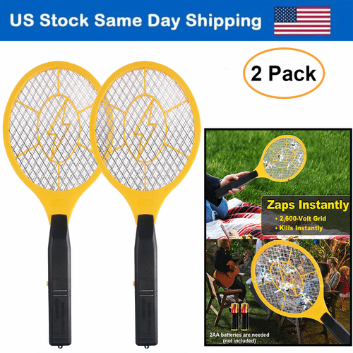2Pack Bug Zapper Electric Fly Swatter Zap Mosquito Killer Pest Insect Racket USA - Picture 8 of 9