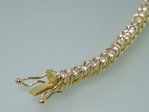 Tennisarmband, Armband, Sterling Silber 925 vergoldet, 18,5 cm - Afbeelding 6 van 6