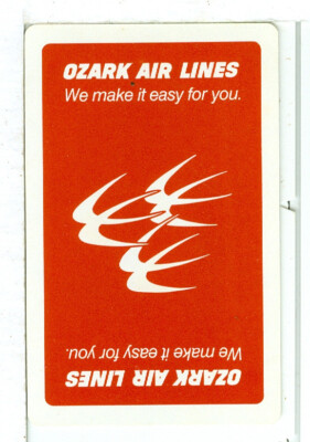 Single Airline Playing Card ''Ozark Air Lines, OZA 102 B'' Chan/Mertens #, Stand