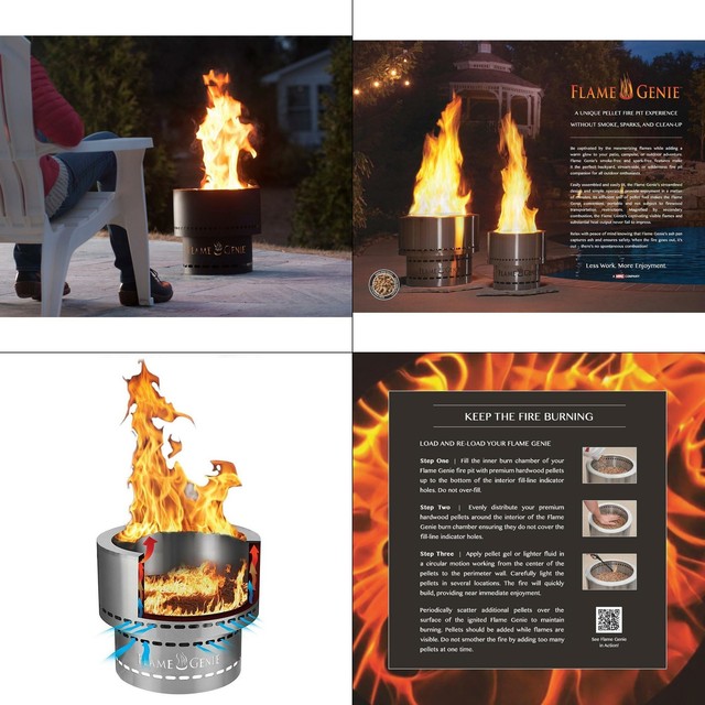 Flame Genie 13 5 In Wood Pellet Fire Pit For Sale Online Ebay