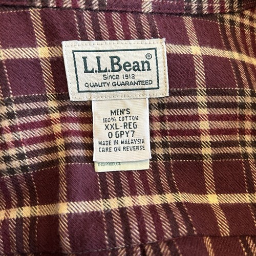 LL Bean Plaid Flannel Shirt Mens XXL Button Down Lumberjack Lodge Cozy Cabincore - Picture 7 of 10