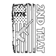 2nd That, 2nd Amendment Bumper Sticker Military Vinyl Soldier Decal 5"