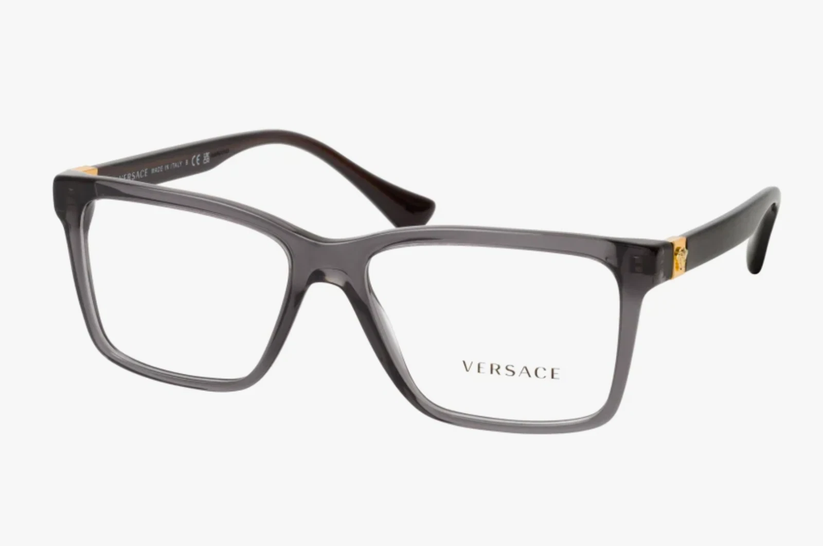 New VERSACE Eyeglasses MOD. 3328 5389 56 16 150 Grey Transparent & G Frames