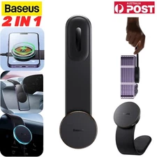 2IN1 Baseus Car Mobile Phone Holder Magnetic Wireless Charger Stand Cradle USB