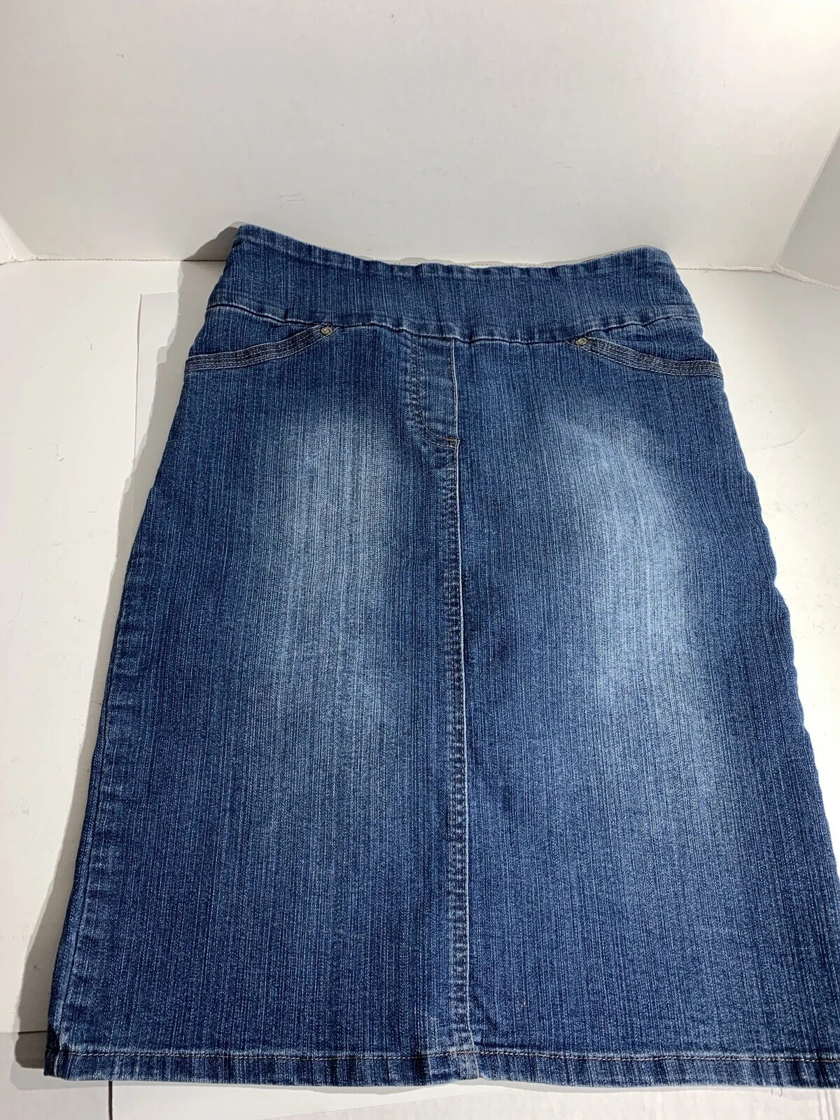 Vintage Blue Denim Skirt Size 5 by Contrast.