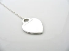 Tiffany & Co Heart Tag Necklace Pendant Charm Chain Silver Gift Love T and Co