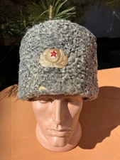 Vintage Hat PAPAHA Papakha Soviet Army Uniform General USSR SZ58