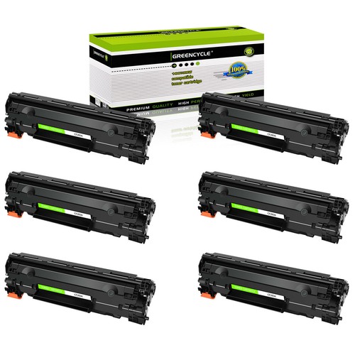 6PK CF283A 83A Black Laser Toner Cartridge Fits for HP LaserJet Pro MFP M125rnw