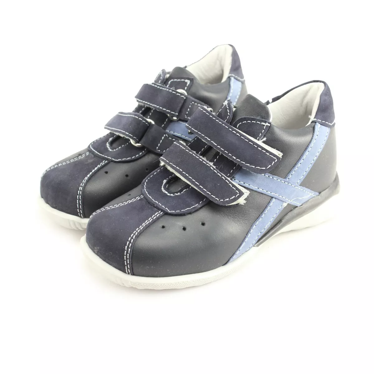 Enzo Boys Leather Shoes with Arch Ankle and Orthopedic Support