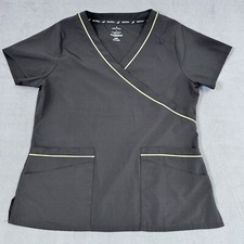 Nautica Medical Scrub Top, Short Sleeve V-Neck, Pocketed Shirt, Women's Large