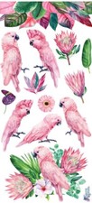 Violette Stickers Pink Parrots Tropical Birds Crafts Planner Supply Scrapbook