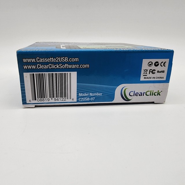 ClearClick CASSETTE 2 USB Converter Tapes to MP3 or Audio CD for sale