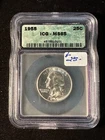 1955 WASHINGTON QUARTER ICG MS65 101
