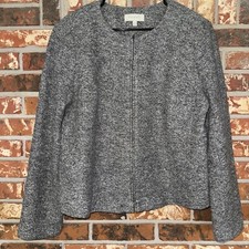 NWT TALBOTS Blazer 14P Lined Gray Dark Academia Classic Professor Career Woman