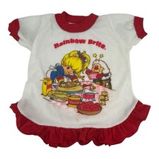 Vestido camisón muñeca juguete Rainbow Brite Baking Pie Bates Jama 1983 sello